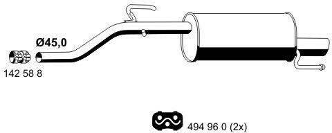 Endschalldämpfer ATU ERNST 013079